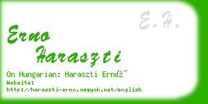 erno haraszti business card